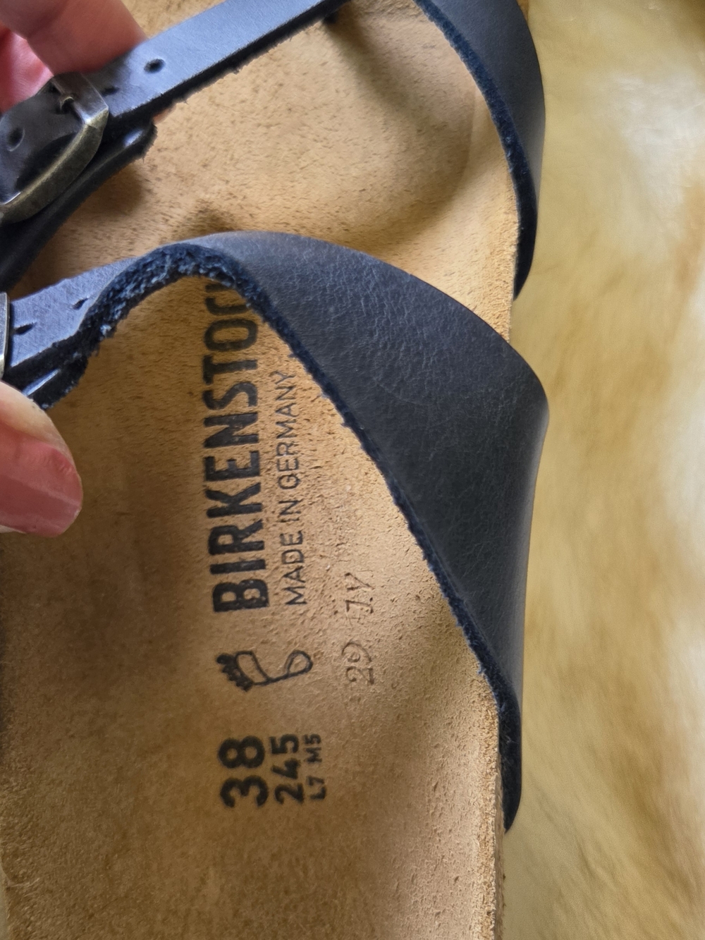 Birkenstock Black Leather Strappy Sandals - Picture 3 of 5